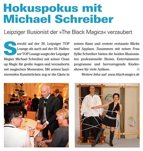 TOP Magazin Leipzig: Hokuspokus mit Michael Schreiber